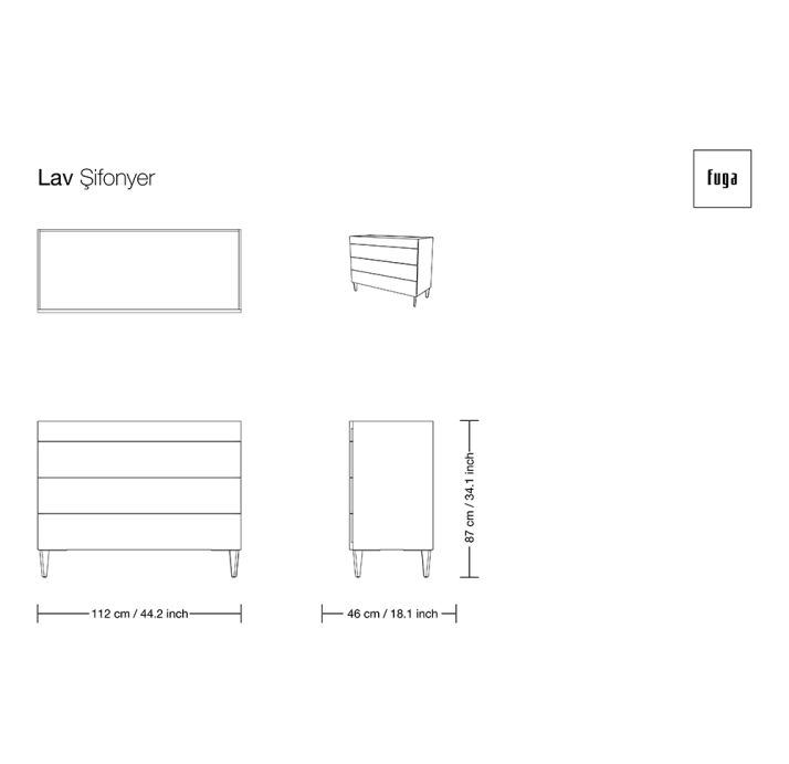 Комод LAV DRESSER / / / 112X46X87 СМ. (FUG00114)