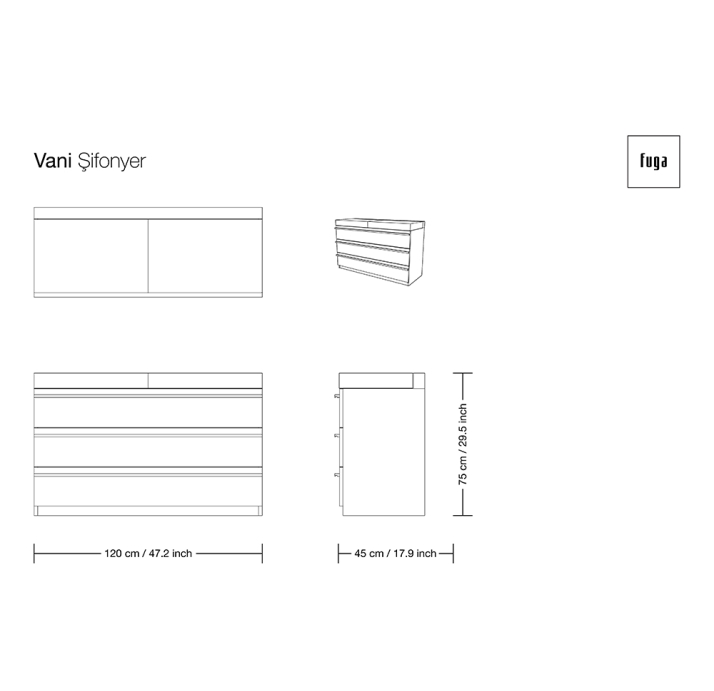 Комод VANI DRESSER / / / 120X45X75 СМ. (FUG00111)