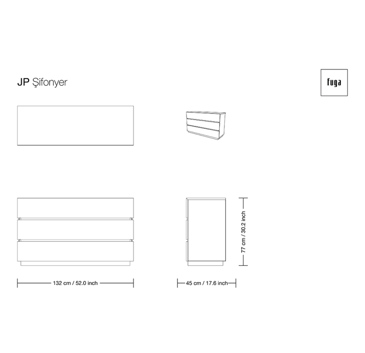 Комод JP DRESSER / / / 132X45X77 СМ. (FUG00112)