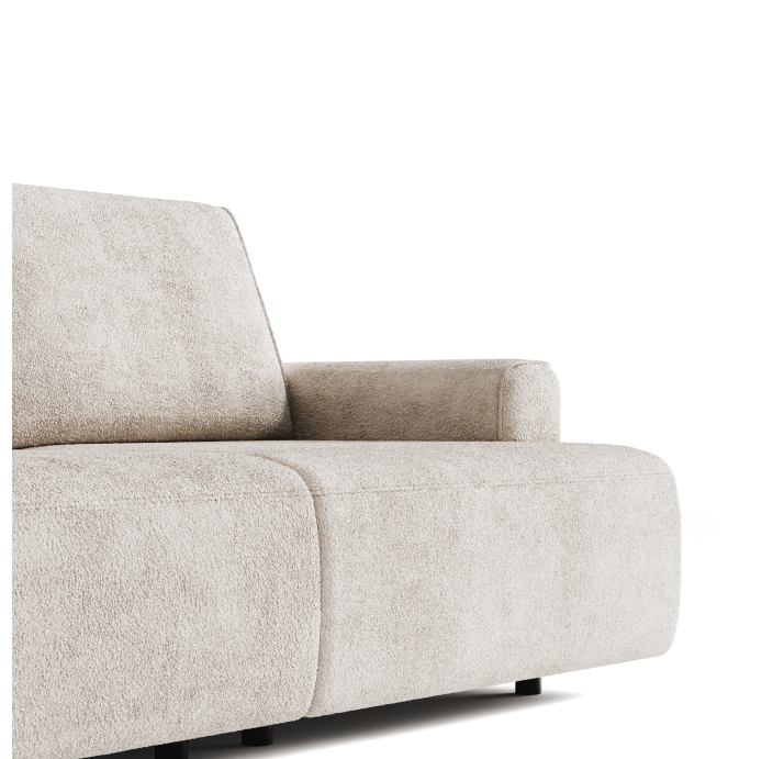 Диван MONAMI B103-220-103B/57/VIVA ANGORA /VISCOTEX/01BL/