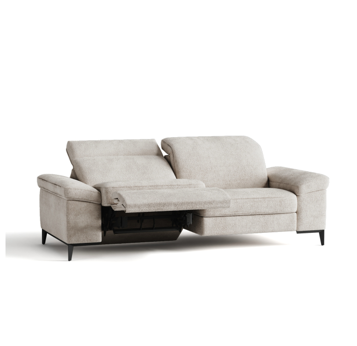 Диван CADINI B93-220-93B/54/VIVA ANGORA /BULTEX/01BL/E,E,R