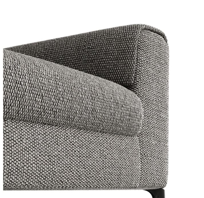 Диван FONTANE B100-220-100B/55/AMIRI CARBON/BULTEX/01BL/E,E