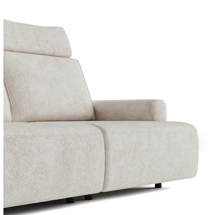 Диван MONAMI B103-280-103B/57/VIVA OFFWHITE/VISCOTEX/01BL/E,E,E