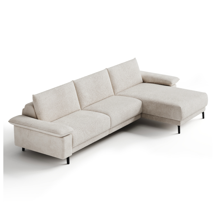 Диван MATHEO B100-280-100B/58/VIVA ANGORA /DYNASPRING/03BL/E,E,E