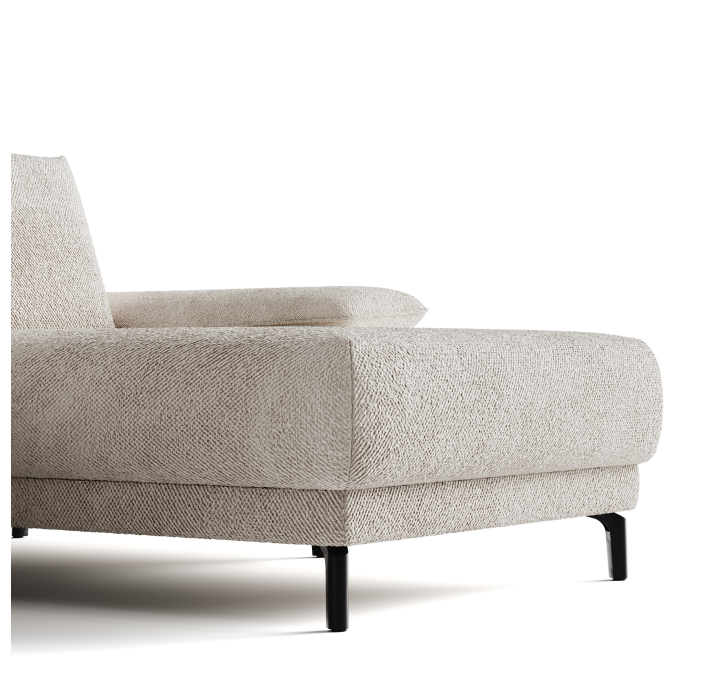 Диван MATHEO B100-280-100B/58/VIVA ANGORA /DYNASPRING/03BL/E,E,E