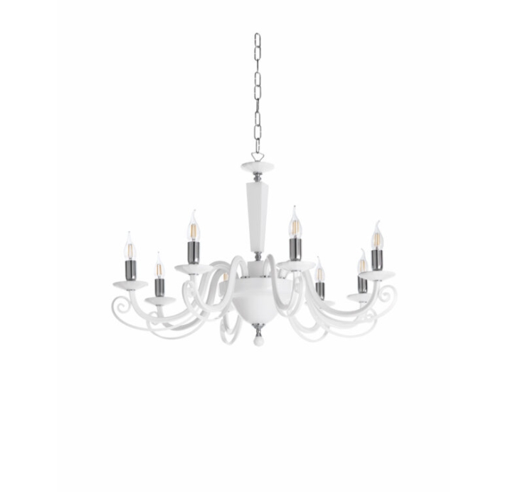 Люстра CHERUBINI CHANDELIER WHITE CHROME 90X11X75 СМ. (NRM05470)