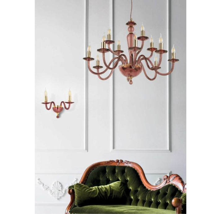 Люстра PAGANINI CHANDELIER GOLD RUBIN 84X12X80 СМ. (NRM05476)