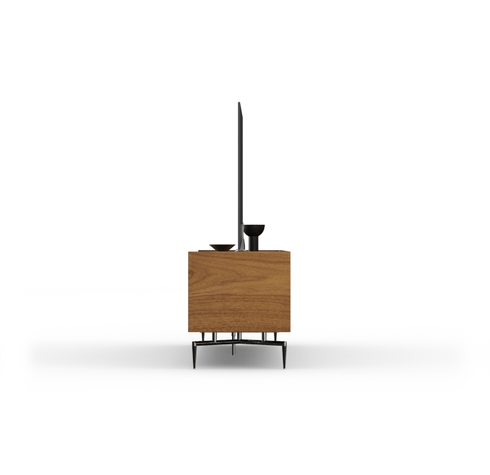 Тумба под ТВ MEST TV STAND Natural walnut MARBLE AURA Reflective glass 165X50X55 СМ. (FUG00143)