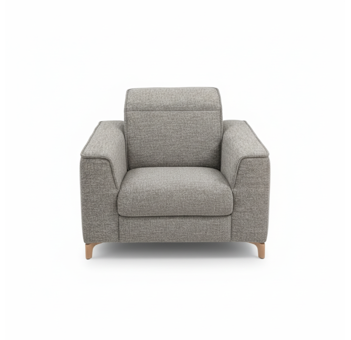 Кресло FRATINO 100/LUANDO STONE/BULTEX/01BK BLACK/E