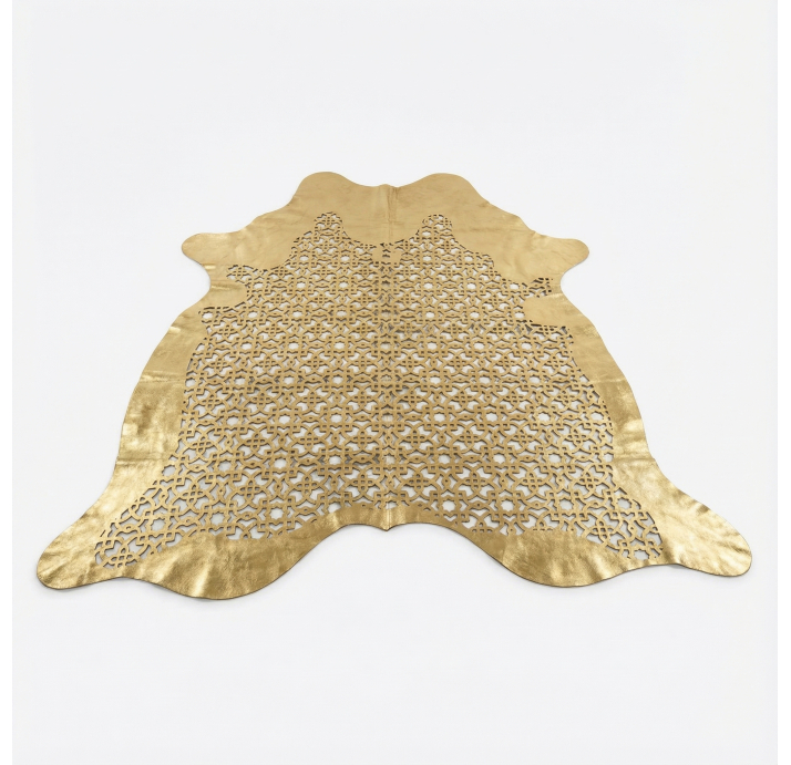 Шкура коровы COLUMBIA GOLD LASER 200X230 см.  (NRC00288) золотой
