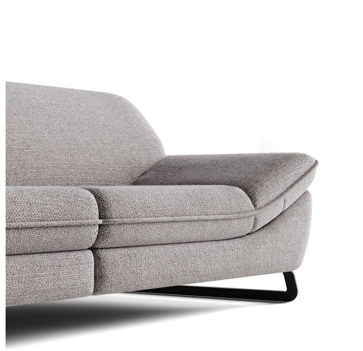 Диван ROMANO B100-220-100B/WEMBLEY PERLE/VISCOTEX/01BL/