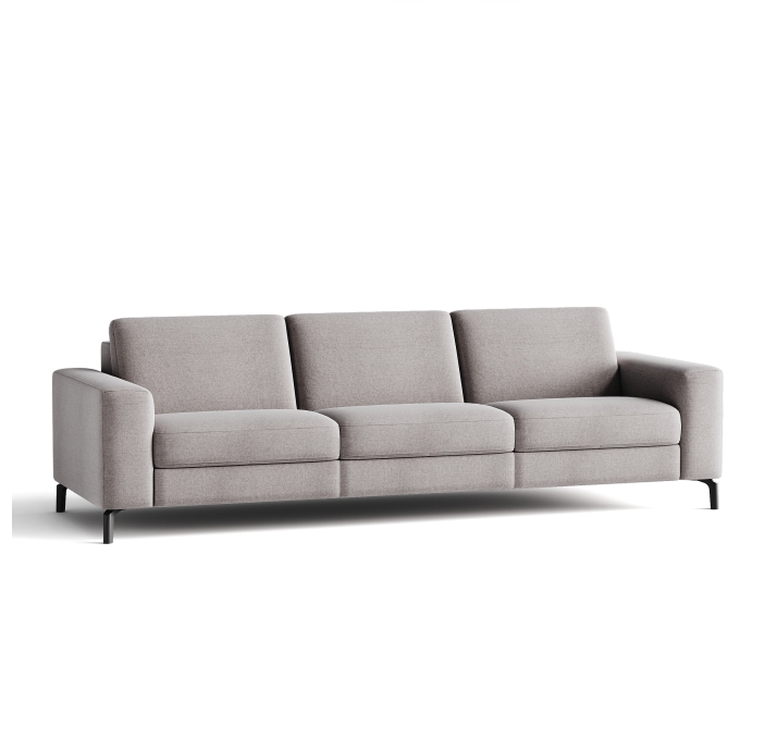 Диван CRISTALLO B100-280-100B/WEMBLEY PERLE/DYNASPRING/01BL/