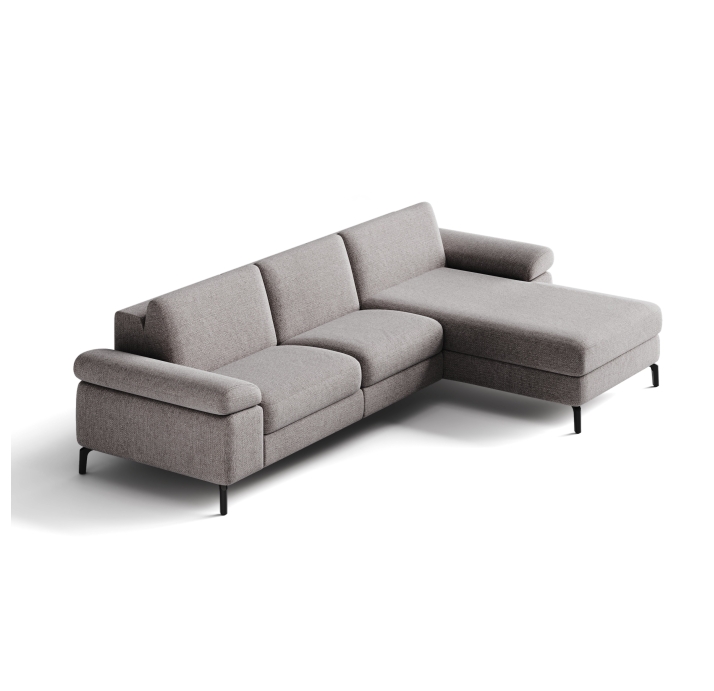 Диван TASMAN B93-300-162L/WEMBLEY PERLE/BULTEX/01 BLACK/