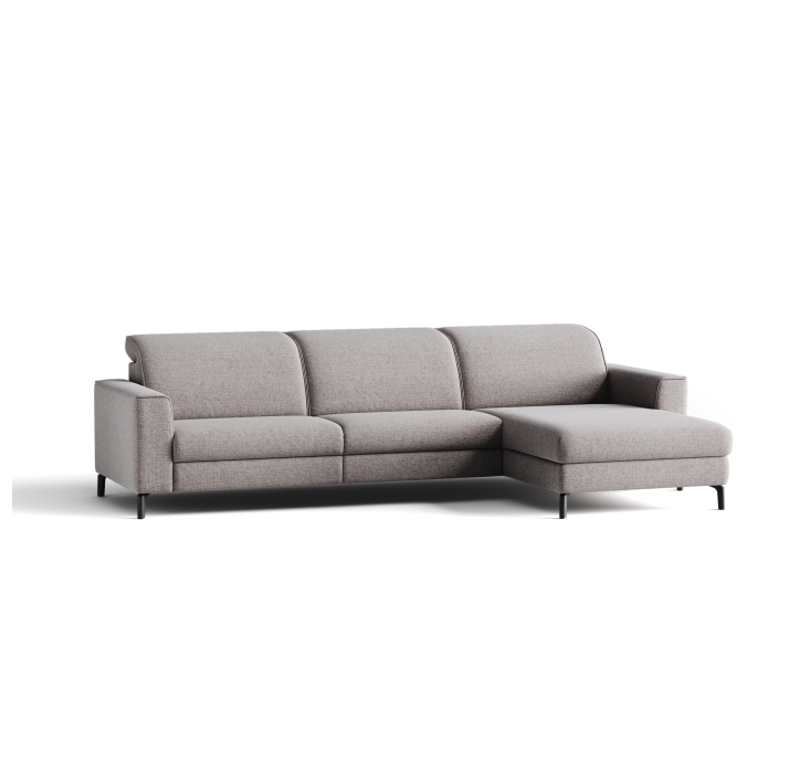 Диван FRATINO B94-300-163L/WEMBLEY PERLE/BULTEX/01 BLACK/