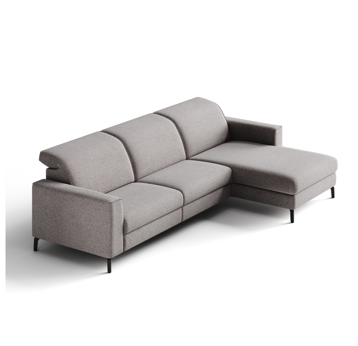 Диван FRATINO B94-300-163L/WEMBLEY PERLE/BULTEX/01 BLACK/