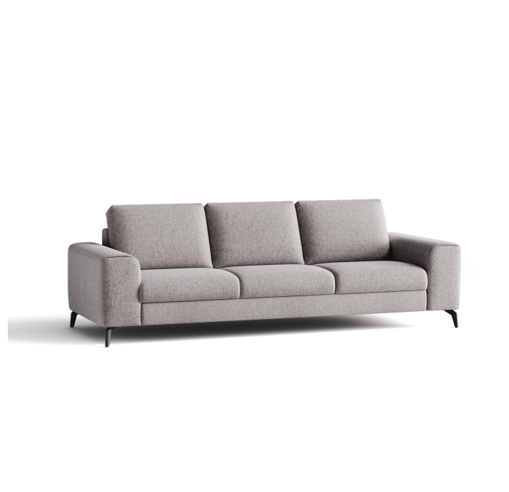 Диван DONATO B100-280-100B/WEMBLEY PERLE/VISCOTEX/01 BLACK/