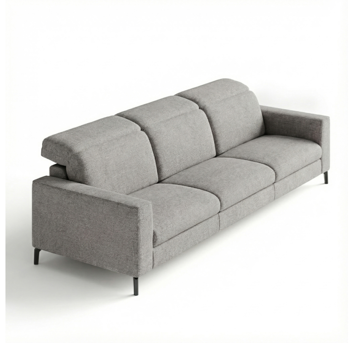 Диван FRATINO B101-280-101B/WEMBLEY PERLE/HR40/01 BLACK/R,E,E,E