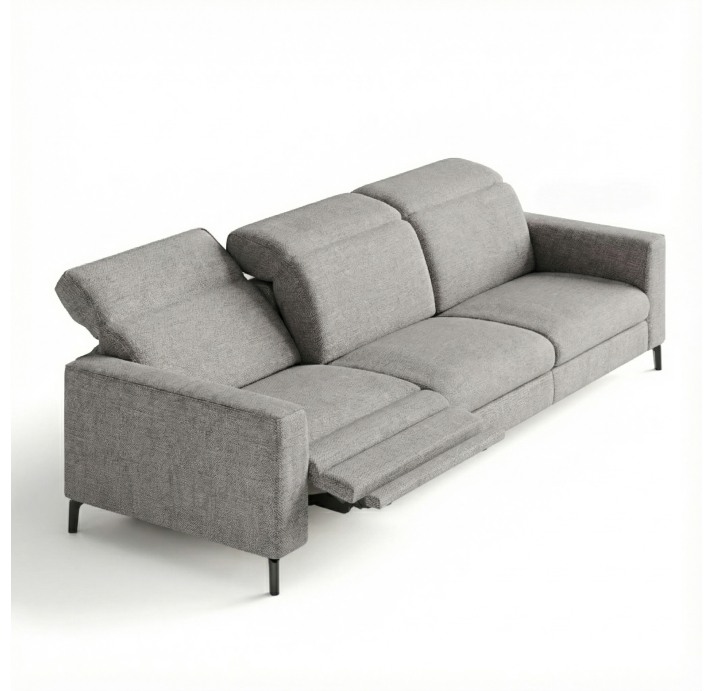 Диван FRATINO B101-280-101B/WEMBLEY PERLE/HR40/01 BLACK/R,E,E,E