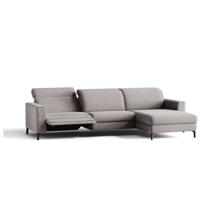 Диван FRATINO B101-300-163L/WEMBLEY PERLE/HR40/01 BLACK/R,E,E,E