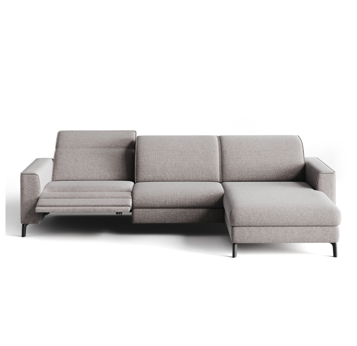 Диван FRATINO B101-300-163L/WEMBLEY PERLE/HR40/01 BLACK/R,E,E,E