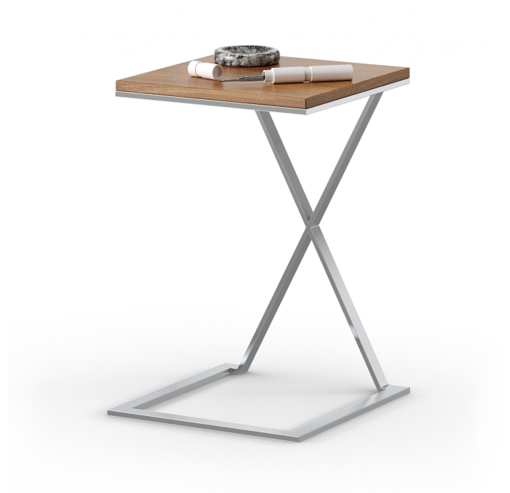 Стол журнальный X C NESTING TABLE Glossy metal MARBLE RIVERA  38X40X57 СМ. (FUG00209)