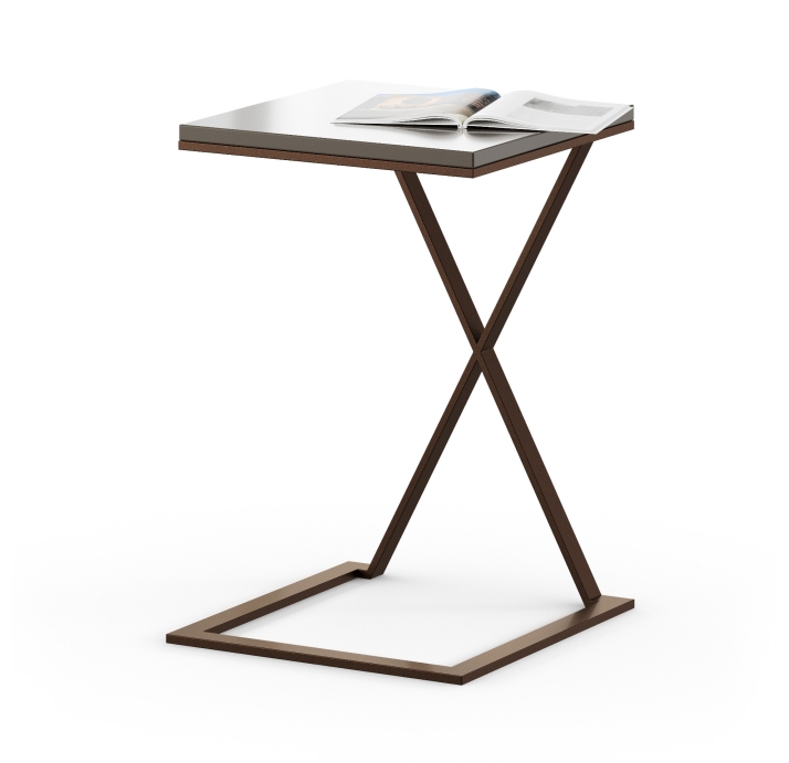 Стол журнальный X C NESTING TABLE Glossy metal MARBLE RIVERA  38X40X57 СМ. (FUG00209)