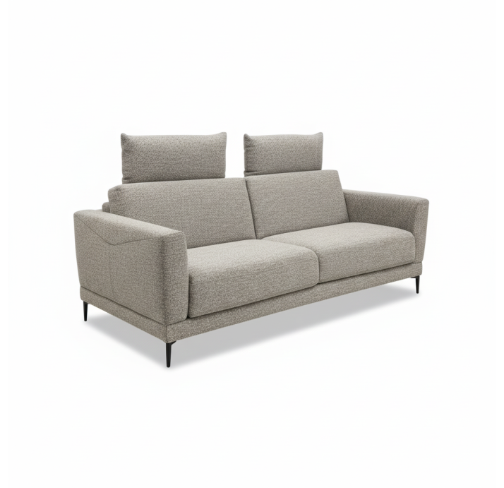 Диван NUBO B100-210-100B/57/LUANDO STONE/FORMATEX/03 BLACK/StLO,E,E