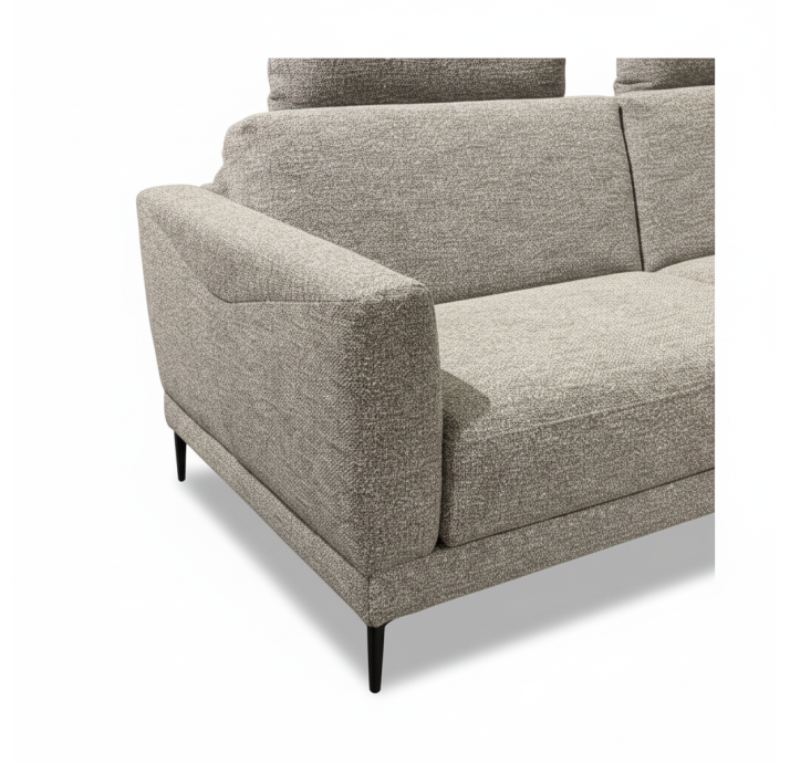 Диван NUBO B100-210-100B/57/LUANDO STONE/FORMATEX/03 BLACK/StLO,E,E