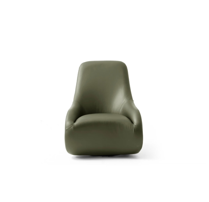 Кресло DALI 80/Naturel leather GREEN/встроенные/