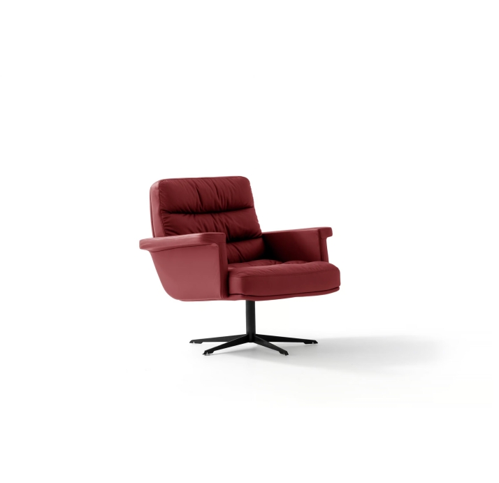 Кресло VERO 88/Naturel leather RED/встроенные/