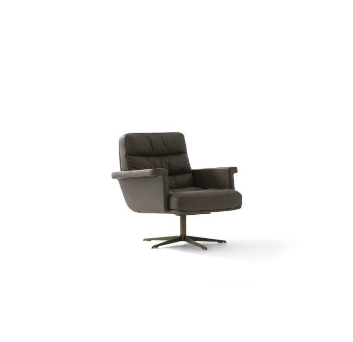 Кресло VERO 88/Naturel leather GRAPHITE/встроенные/