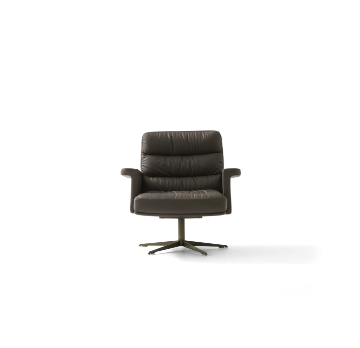 Кресло VERO 88/Naturel leather GRAPHITE/встроенные/