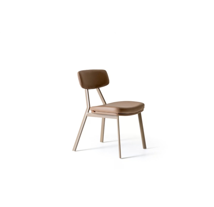Стул интерьерный LANS CHAIR Leather 1 BEIGE  Бежевый (NRM05755)