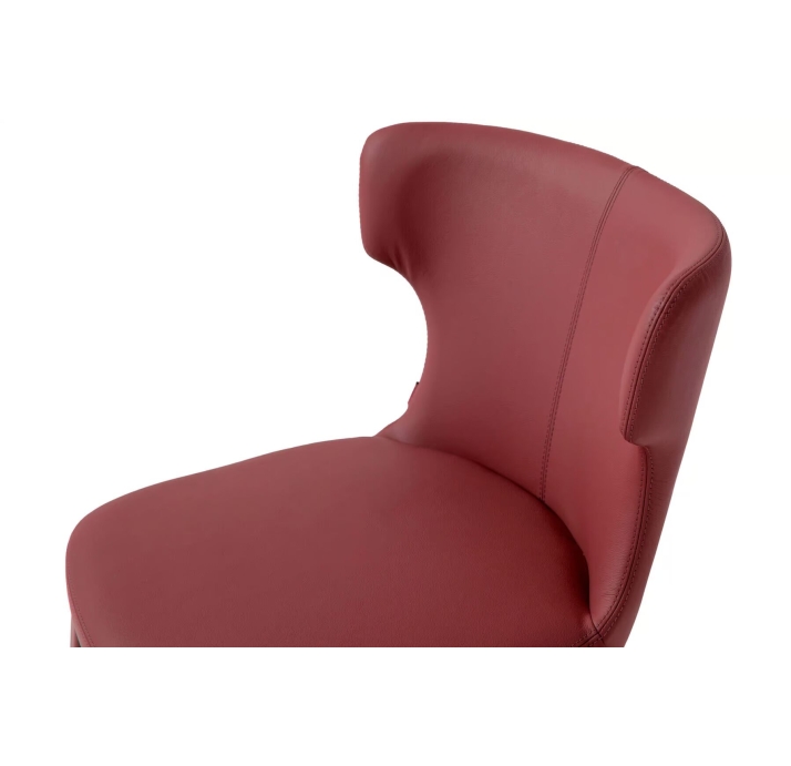 Стул интерьерный OVAL CHAIR Leather RED  Красный (NRM05752)