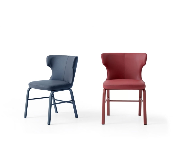 Стул интерьерный OVAL CHAIR Leather RED  Красный (NRM05752)