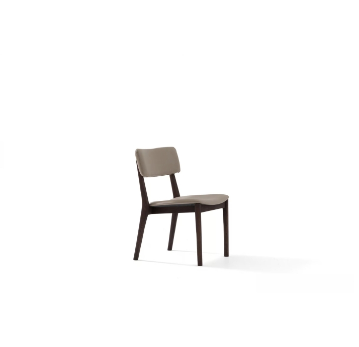 Стул интерьерный LAVA CHAIR Leather 1 BEIGE  AMERICAN WALNUT (NRM05756)