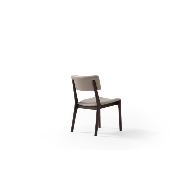 Стул интерьерный LAVA CHAIR Leather 1 BEIGE  AMERICAN WALNUT (NRM05756)