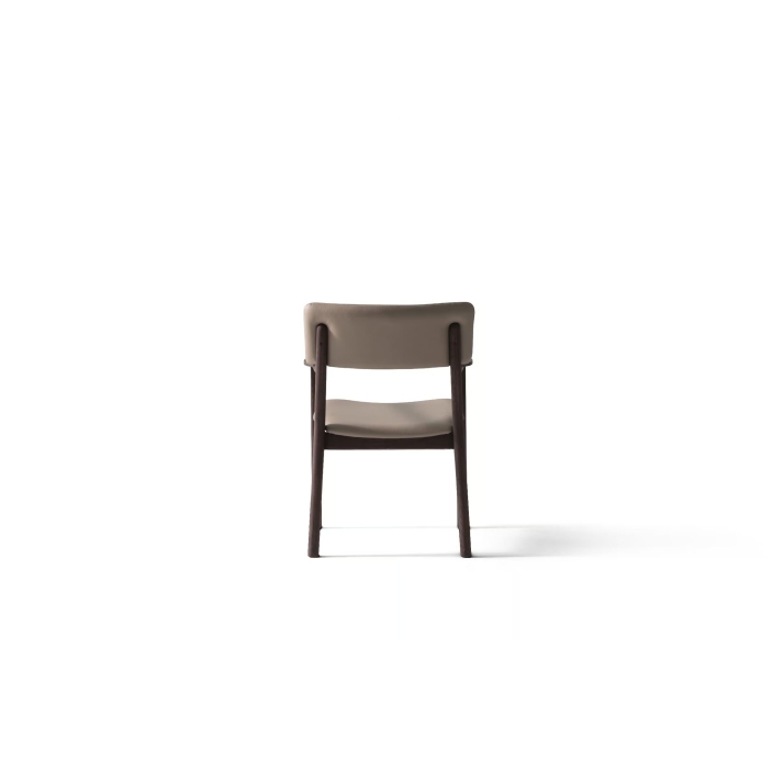 Стул интерьерный LAVA CHAIR Leather 1 BEIGE  AMERICAN WALNUT (NRM05756)