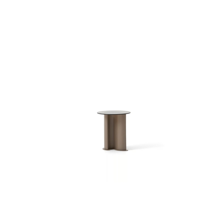 Стол журнальный PERA SIDE TABLE ANTIQUE BRONZE BRONZE MIRROR  40X40X44 СМ. (NRM05763)