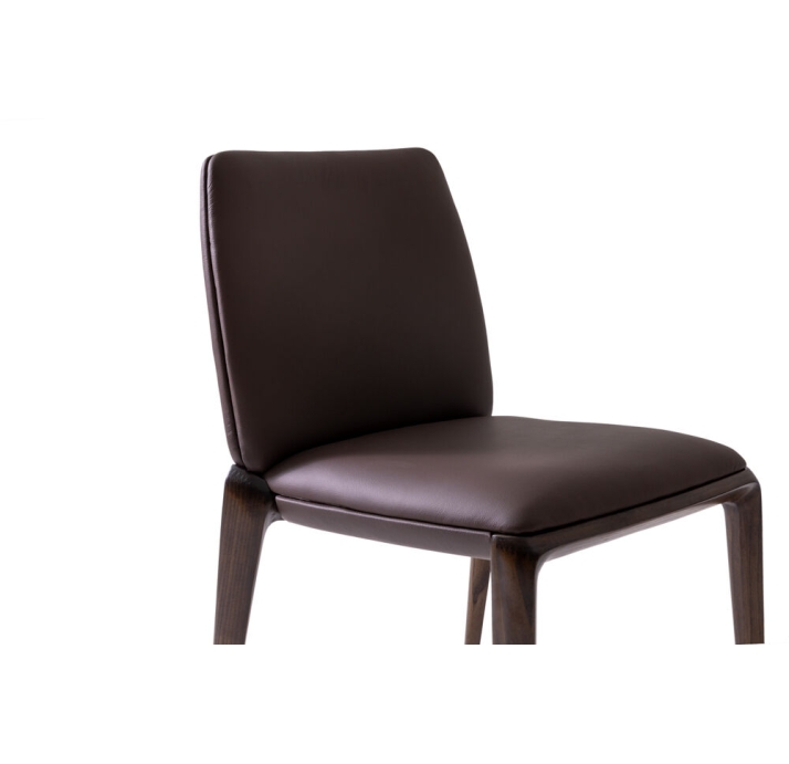 Стул интерьерный AVIATOR CHAIR Leather GREY  AMERICAN WALNUT (NRM05760)