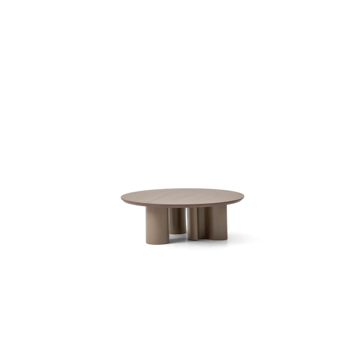 Стол журнальный PERA COFFEE TABLE ANTIQUE BRONZE AMERICAN WALNUT  90X90X30 СМ. (NRM05761)