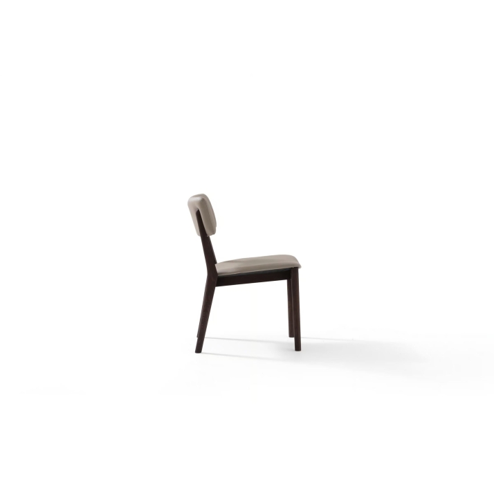 Стул интерьерный LAVA CHAIR Leather 1 BEIGE  AMERICAN WALNUT (NRM05757)