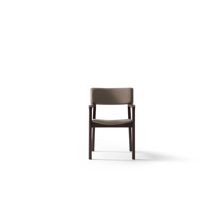 Стул интерьерный LAVA CHAIR Leather 1 BEIGE  AMERICAN WALNUT (NRM05757)