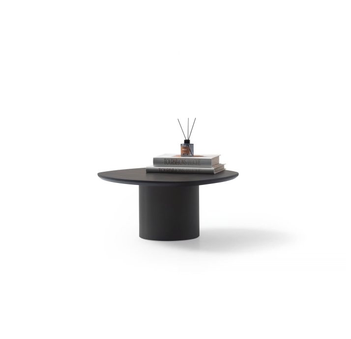 Стол журнальный LAVA SIDE TABLE BLACK AMERICAN WALNUT  66X64X30 СМ. (NRM05790)
