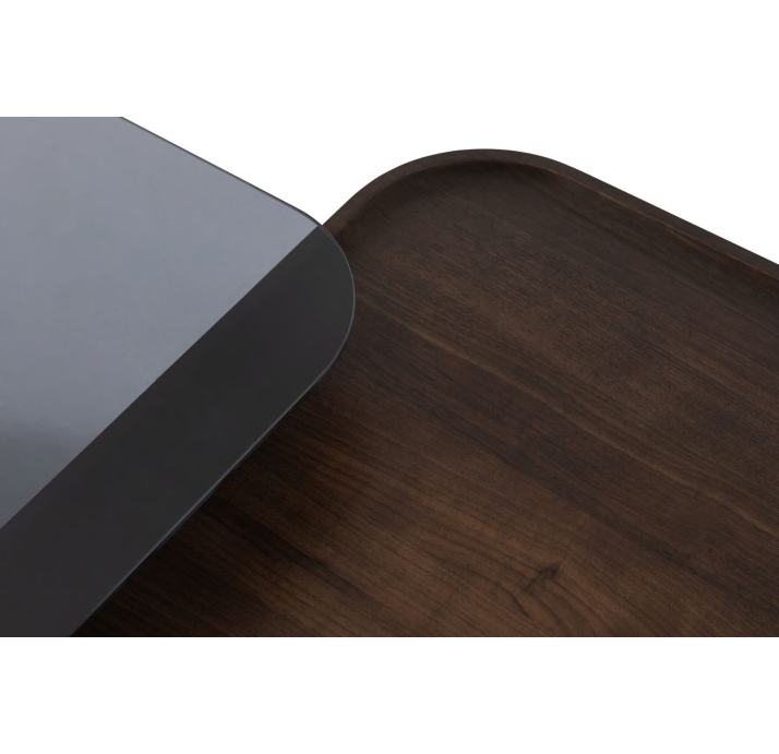 Стол журнальный SOLID COFFEE TABLE WALNUT AMERICAN WALNUT  120X120X25 СМ. (NRM05796)