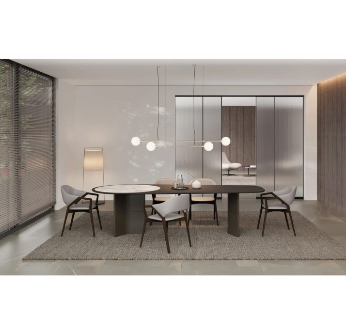 Стол обеденный ARK ELEGANT DINING TABLE BROWN AMERICAN WALNUT  275X115X75 СМ. (NRM05805)