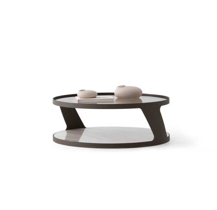 Стол журнальный PRETORIA COFFEE TABLE EMPT CALACATTA GOLD  97X97X35 СМ. (NRM05810)