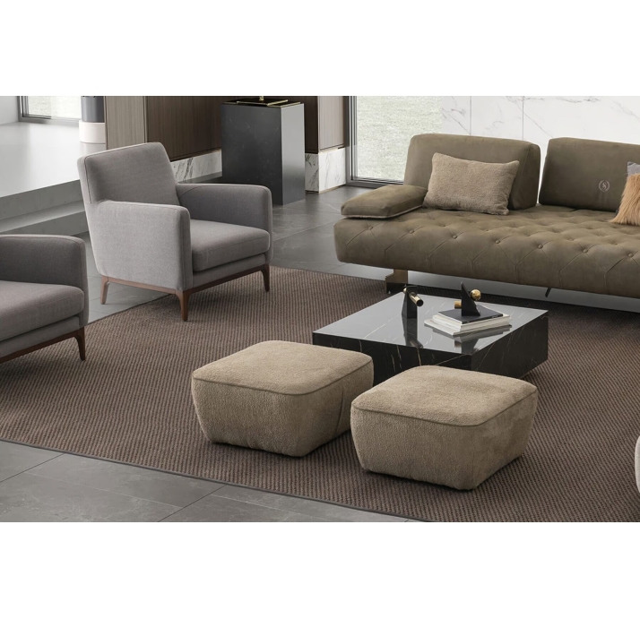 Пуф DORIA POUF 58X38X42 см. unknown LIGHT GREY (NRM05951)