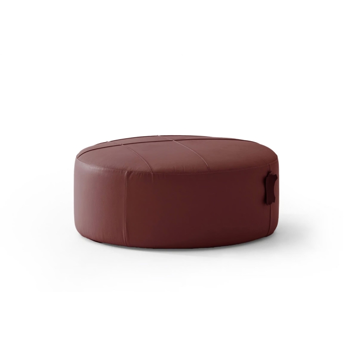 Пуф RAGAZZO POUF 80X80X35 см. Naturel leather RED (NRM05935)