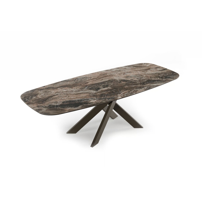 Стол обеденный AVALON DINING TABLE BROWN MATT BROWN MARBLE  240X110X75 СМ. ()